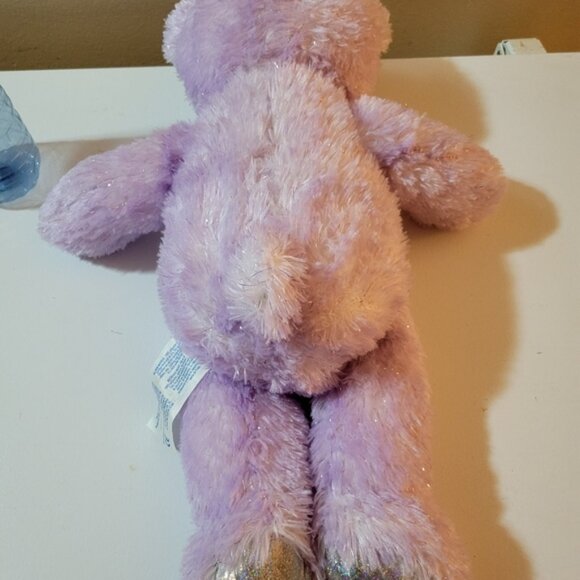Build a Bear Plush Purple Sparkle Bear - Picture 5 of 5